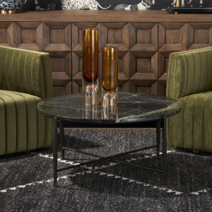 Green Marble Round Cocktail/coffee Table