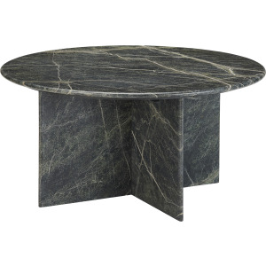 Dark Green Marble Round Coffee/cocktail Table