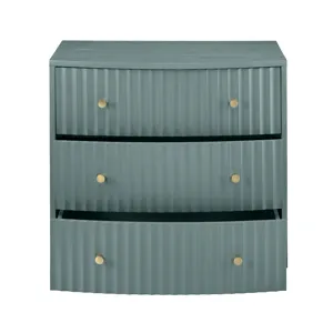 3-drawer Teal Accent Chest