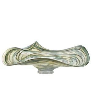 Garrison Large Swirled Green Glass Decorative Plate