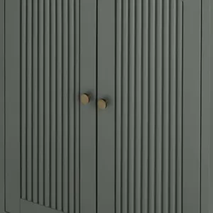 Gray Wooden Two Door Accent Cabinet