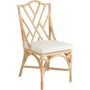 Set Of 2 Capri Cane/rattan Dining Chairs With Cushion