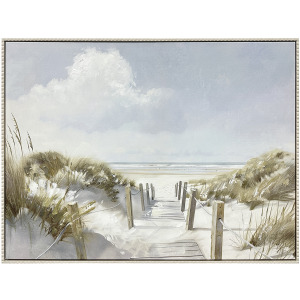 Defuniak Coastal Path Framed Canvas Wall Art