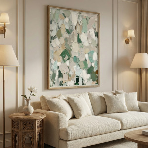 Nature In Layers Abstract Framed Canvas Wall Art