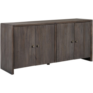 Brown 4 Door Solid Wood Media Credenza/sideboard