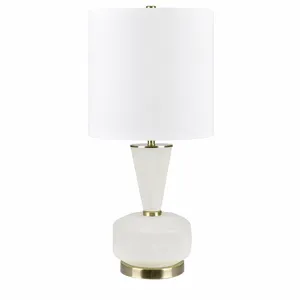 White Frosted Glass Table Lamp
