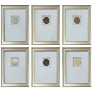 Newport 6-piece Framed Geometric Mixed Media Wall Prints