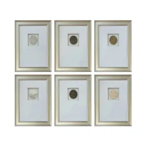 Newport 6-piece Framed Geometric Mixed Media Wall Prints