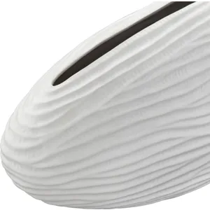 Leigh White Textured Modern Ceramic Vase