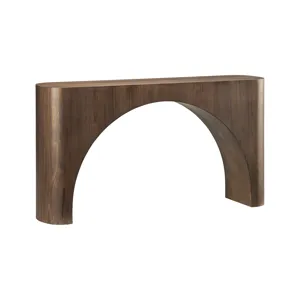 W Brown Wooden Accent Console Sofa Table