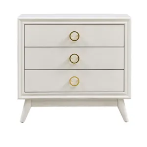 3-drawer Smooth Painted White Wood Accent Chest