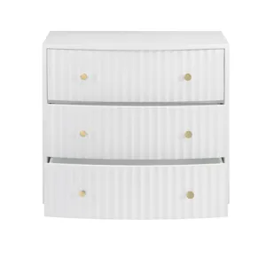 3-drawer White Accent Chest