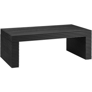 Black Wooden Rectangular Cocktail Coffee Table