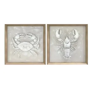 Pinch & Claw Coastal Framed Wall Art Set