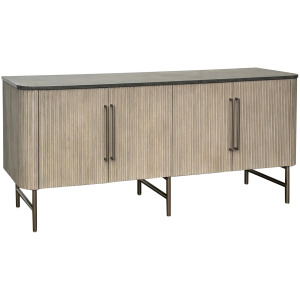 Gray And Black 4-door Sideboard/credenza