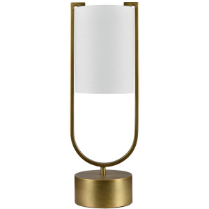 Gold Metal Table Lamp With Linen Shade