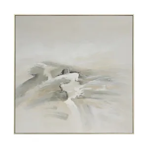 Ellington Neutral Abstract Landscape Framed Canvas Wall Art