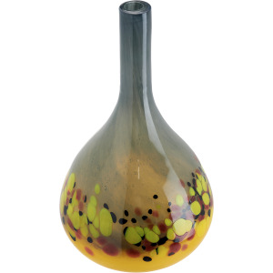 Pavo Large Yellow Glass Vase