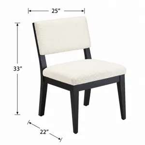 Set Of 2 Upholstered Solid Wood Dining/side Chair