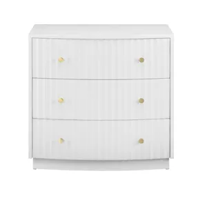 3-drawer White Accent Chest