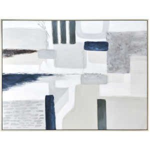 Somers Modern Abstract Framed Canvas Wall Art