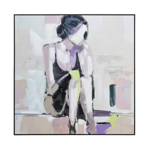 She\'s Electric Modern Abstract Framed Canvas Wall Art