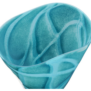Zahara Small Blue Glass Vase