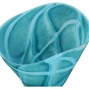 Zahara Small Blue Glass Vase