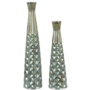 Raelynn Blue Ceramic Vase Set Of 2