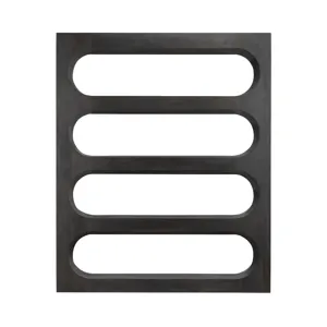 Gray Wood Four Shelf Etagere Bookcase