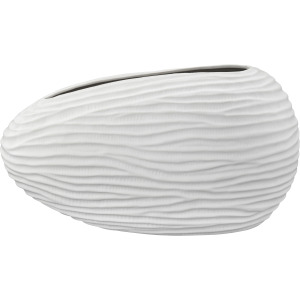 Leigh White Textured Modern Ceramic Vase