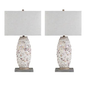 Pebble Cove Seashell Table Lamp, Set Of 2