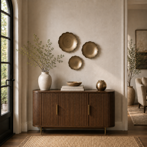 Scallop 3-piece Modern Dimensional Metal Wall Art Set