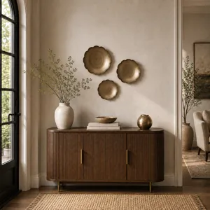 Scallop 3-piece Modern Dimensional Metal Wall Art Set