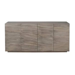 80 In. Brown Solid Wood 4 Door Sideboard/buffet