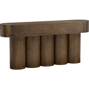 W Brown Wooden Accent Console Sofa Table