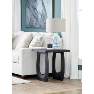 Square Solid Wood Black Wood Grain Accent/end Table