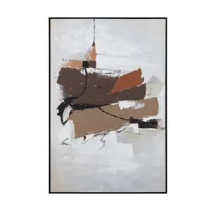 Rust & Rhythm Abstract Framed Canvas Wall Art