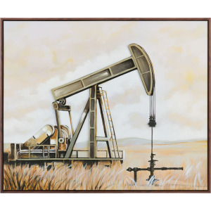 Rigs Industrial Rustic Framed Canvas Painting