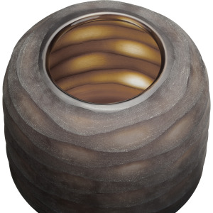 Amberly Small Brown Textured Glass Vase