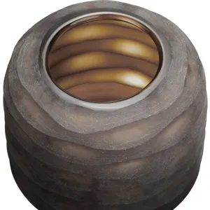 Amberly Small Brown Textured Glass Vase