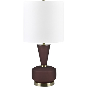 Dusty Red Glass Table Lamp