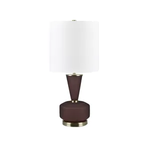 Dusty Red Glass Table Lamp