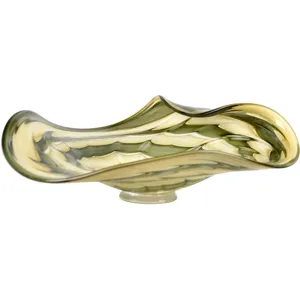 Kleinfeld Medium Gold Swirl Glass Plate