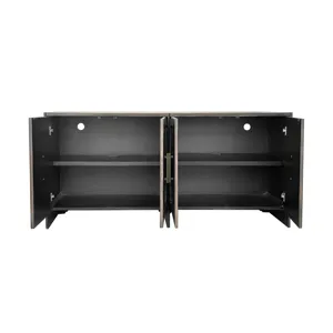 70 In. Brown 4 Door Media Credenza/sideboard