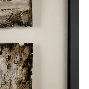 Metallic Textures 2-piece Mixed Media Wall Art Set