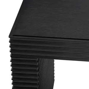 Square Black Wooden Accent End Table