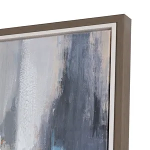 Blue Mirage Abstract Framed Canvas Wall Art