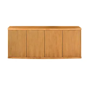 80 In. Tan Wood Grain 4-door Media Credenza/sideboard