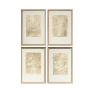 Sepia Woodlands 4-piece Landscape Wall Art Set